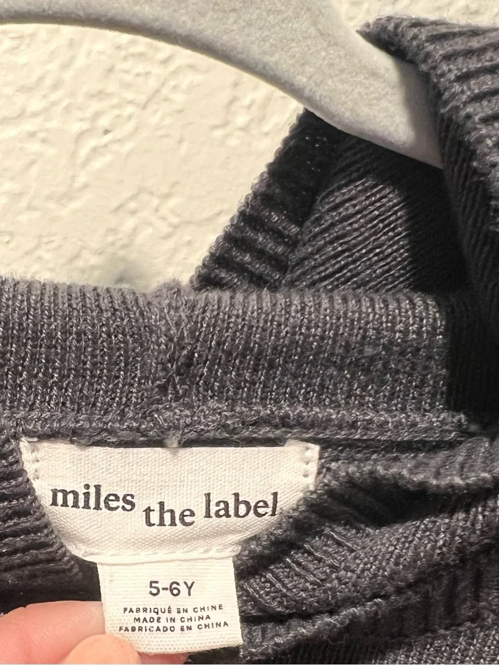 Miles the Label Knit Hoodie Gray Sweater with matching knit pants